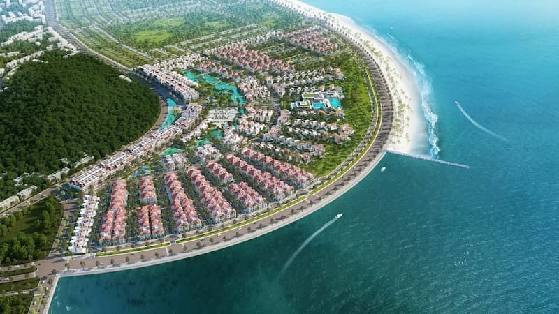 Phối cảnh tổng thể dự án Sun Elite City Hạ Long với vị trí đắc địa ven biển.